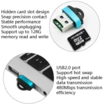 480Mbps Mini Micro SD Card Mobile Phone High-Speed TF Memory Card Reader Computer Car Speaker Card Reader - Image 5