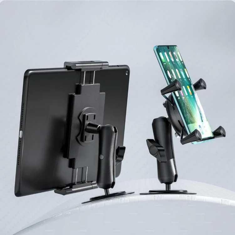 TBD0572022301_B5.webp Curved Adhesive Car Instrument Table Bracket Car Mobile Phone Bracket Plastic Clamp Arm Style: - Image 6