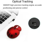 CM0184 3000 DPI 3-keys Mini Ladybug 2.4G Wireless Mouse Personalized Wireless Mouse - Image 6
