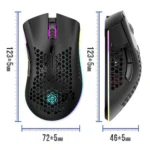 K-Snake BM600 1600 DPI 7-keys Hollow Lightweight Wireless Charging RGB Colorful Gaming Mouse - Image 2