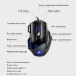 IMICE X7 2400 DPI 7-Key Wired Gaming Mouse with Colorful Breathing Light, Cable Length: 1.8m - Image 6