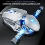 T-WOLF G530 USB Interface 7-Buttons 6400 DPI Wired Mouse Mechanical Gaming Macro Definition 4-Color Breathing Light Gaming Mouse, Cable Length: 1.5m - Image 2