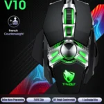 T-WOLF V10 USB Interface 7 Buttons 6400 DPI Gaming Wired Mouse Custom Macro Programming 4-Color Breathing Light Gaming Mouse, Cable Length: 1.5m - Image 3