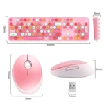 Mofii Sweet Wireless Keyboard And Mouse Set Girls Punk Keyboard Office Set - Image 2