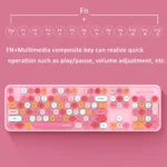 Mofii Sweet Wireless Keyboard And Mouse Set Girls Punk Keyboard Office Set - Image 4