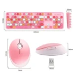 Mofii Sweet Wireless Keyboard And Mouse Set Girls Punk Keyboard Office Set, Colour: Purple Mixed Version - Image 2