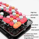 Mofii Sweet Wireless Keyboard And Mouse Set Girls Punk Keyboard Office Set, Colour: Purple Mixed Version - Image 3