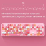 Mofii Sweet Wireless Keyboard And Mouse Set Girls Punk Keyboard Office Set, Colour: Purple Mixed Version - Image 4