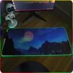 F-01 Rubber Thermal Transfer RGB Luminous Non-Slip Mouse Pad - Image 4