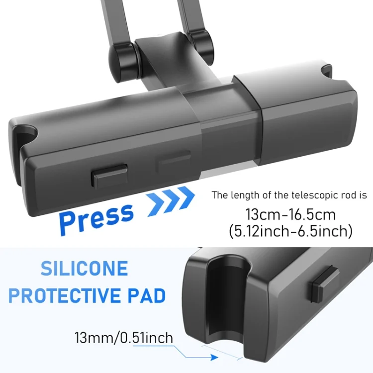 TBD0572162901_B3.webp Pb-48 Car Post-Row Back Pillow Mobile Phone Holder Back Seat Flat Telescopic Bracket - Image 4