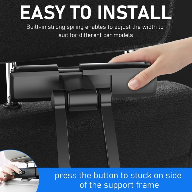 TBD0572162901_B6.webp Pb-48 Car Post-Row Back Pillow Mobile Phone Holder Back Seat Flat Telescopic Bracket - Image 7