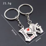 10 Pairs Metal Love Word Couple Keychain Pendant - Image 3