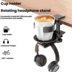 Rotating Cup Holder Headphone Holder Internet Cafe Monitor Headphone Hanger - Image 7