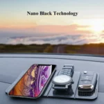 2 PCS R-1337 Multifunctional Folding Bracket Car Center Console Adhesive Bracket Mobile Phone Anti-Slip Mat Storage Mat - Image 3