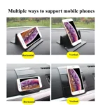 2 PCS R-1337 Multifunctional Folding Bracket Car Center Console Adhesive Bracket Mobile Phone Anti-Slip Mat Storage Mat - Image 6