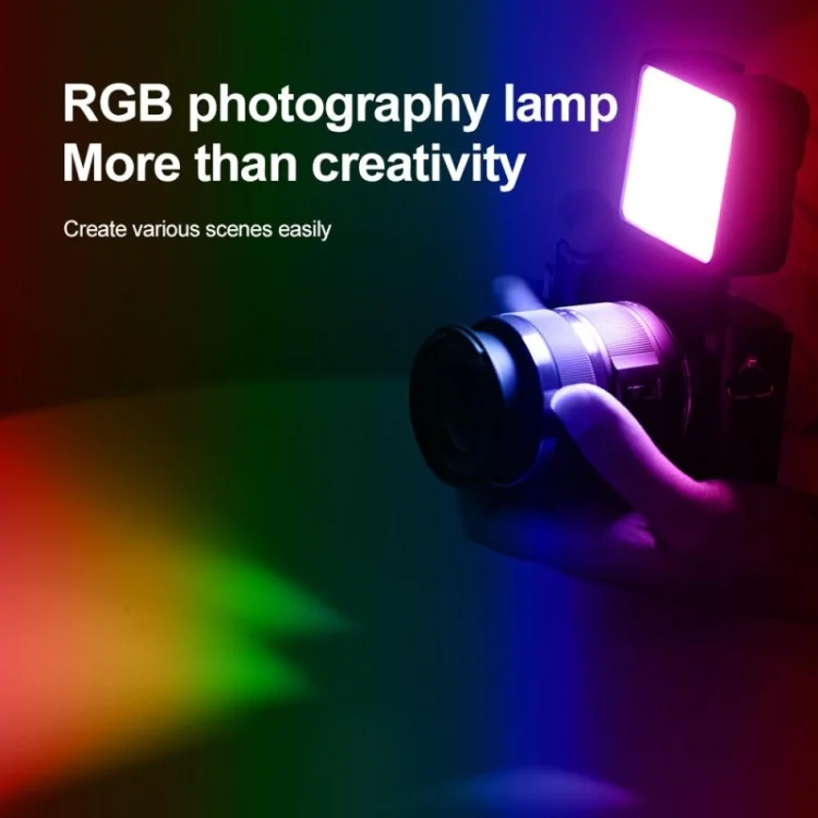 TBD05722827_1.webp N69 2500-9000K+RGB Camera Fill Light Small Full Color Photography Light Portable Handheld Night Light LED Pocket Light - Image 2