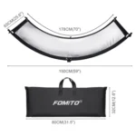 FOMITO U-Shaped Curved  Photo Studio Reflector Board 4 In 1 Gold Silver White Black Reflective Board - Image 3