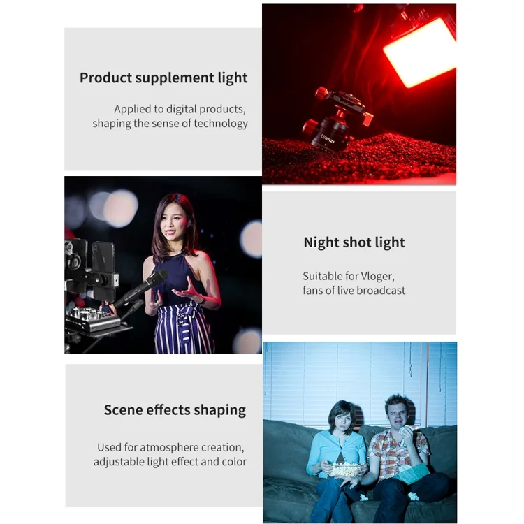 TBD05726210_8.webp Ulanzi VIJIM VL196 Pocket Portable Full Color RGB Fill Light Hand-Held Photography Live Light - Image 9