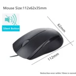 Rapoo N1600 1000 DPI 3 Keys Office Business Silent Wired Mouse, Cable Length: 1.5m - Image 5