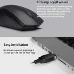 Rapoo N1600 1000 DPI 3 Keys Office Business Silent Wired Mouse, Cable Length: 1.5m - Image 7