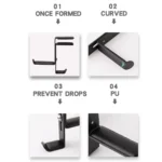 JD039 Metal Clip Earphone Holder Desktop Headset Hook - Image 6