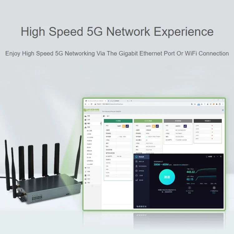 TBD05765313_B5.webp Waveshare RM520N-GL Wireless CPE Industrial 5G Router, Snapdragon X62 Onboard - Image 6
