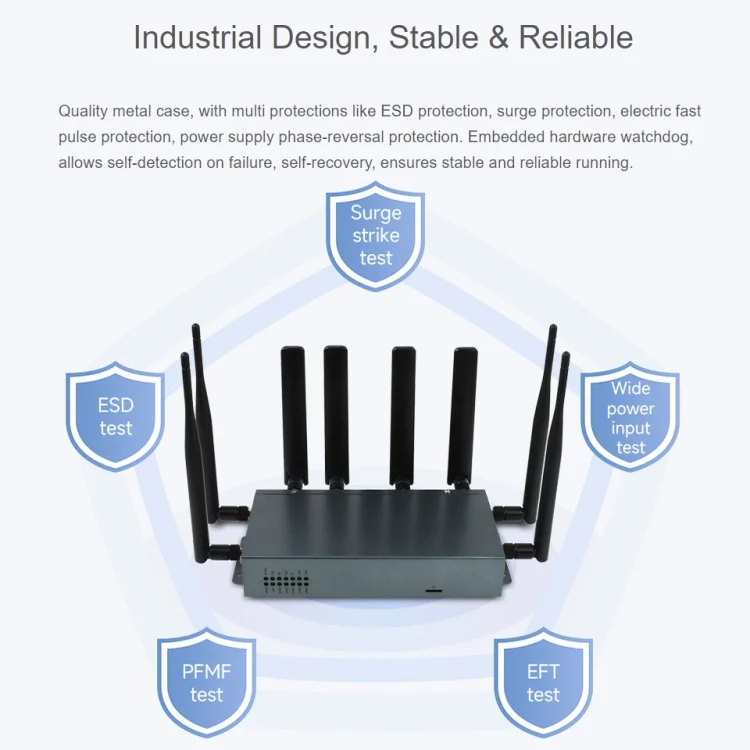 TBD05765313_B7.webp Waveshare RM520N-GL Wireless CPE Industrial 5G Router, Snapdragon X62 Onboard - Image 8