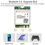 Waveshare 24780 AW-CB375NF 2.4G/5GHz Dual-Band WiFi 5 Wireless NIC, RTL8822CE-CG Core, Supports BLE - Image 7