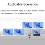 Waveshare 23738 4K HDMI Splitter, 1 In 4 Out, Share One HDMI Source - Image 6