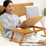 741ZDDNZ Bed Use Folding Height Adjustable Laptop Desk Dormitory Study Desk, Specification: - Image 5