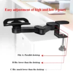 Vaydeer TJ2011 Computer Hand Bracket Mouse Pad Metal Lazy Arm Support Cantilever Wrist Pad - Image 5