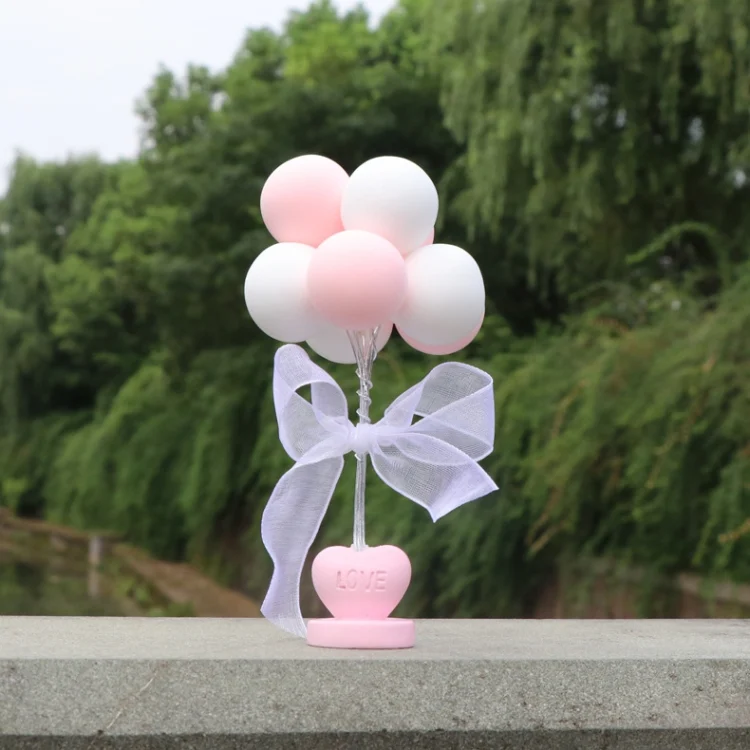 6 PCS Car Ornaments Love Balloon Personality Macaron Color Car Ornament