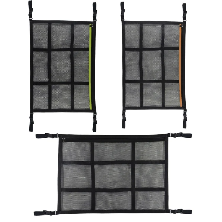 TBD0583679401_B1.webp Adjustable Hanging Car Inside Roof Luggage Clothing Storage Net Bag Car Storage Network Pocket, Size: - Image 2
