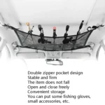 Adjustable Hanging Car Top Storage Bag Car Fishing Rod Rack - Image 4