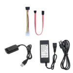 YP009 Three-Purpose USB to IDE/SATA Easy Drive Cable Hard Disk Drive Data Cable with Power Supply - Image 5