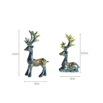 2 Pairs R-8820 Car Ornaments Car Home Safe Deer Decorations - Image 2