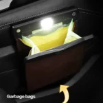 Car Trash Can Storage Bag Hanging Paste With LED Light Garbage Bag - Image 7