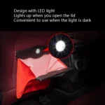 Car Trash Can Car Chair Back Hanging Storage Box Hidden Folding Storage Bag With LED Light - Image 4