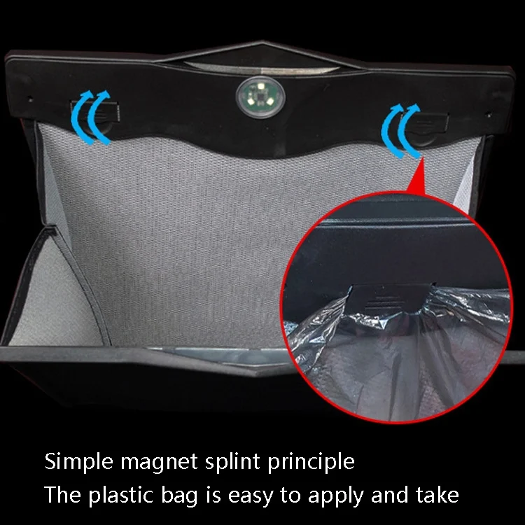TBD0586478101_B5.webp Car Trash Can Car Chair Back Hanging Storage Box Hidden Folding Storage Bag With LED Light - Image 6
