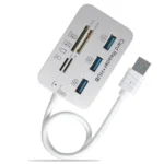 619-3.0 3 Port HUB + 4 Port Card Reader One to Three High Speed USB 3.0 Hub Splitter