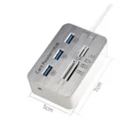 619-3.0 3 Port HUB + 4 Port Card Reader One to Three High Speed USB 3.0 Hub Splitter - Image 3