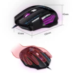 GAMING BLOODBAT GM02 7 Keys USB Wired Optoelectronics Game Mouse Digital Respiratory Lights Mouse - Image 3