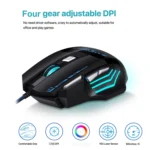 GAMING BLOODBAT GM02 7 Keys USB Wired Optoelectronics Game Mouse Digital Respiratory Lights Mouse - Image 4