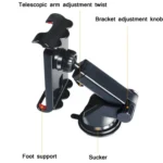 2 PCS Car Mobile Phone Tablet Suction Cup Holder - Image 3