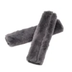 2 Pairs Fleece-like Safety Belt Cover Car Plush Safety Belt Cover - Image 3