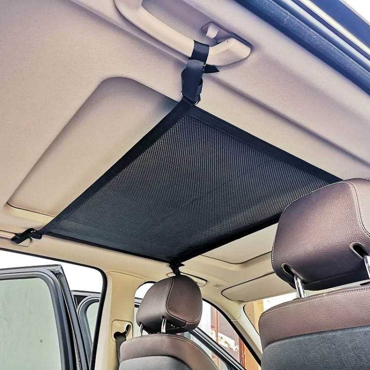TBD0589425701A_1.webp Car Storage Network Pocket Car Roof Seating Room Mesh Folding Hanging Bag, Style: - Image 7