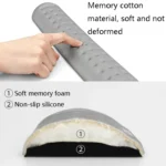 Baona Silicone Memory Cotton Wrist Pad Massage Hole Keyboard Mouse Pad, Style: - Image 3