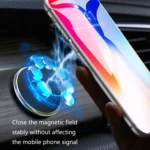Q6 Car Magnetic Mobile Phone Holder Round Car Dashboard Navigation Bracket - Image 5