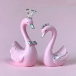 2pcs /Pair Swan Resin Car Decoration Birthday Cake Tanabata Valentine Day Decoration - Image 6