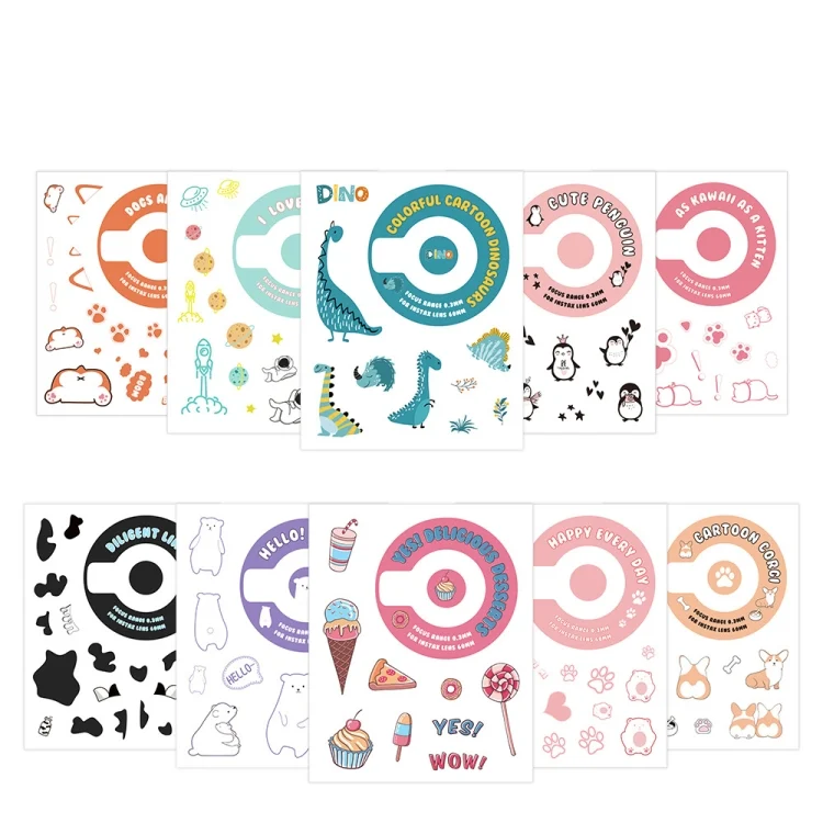 TBD0593191501_B1.webp 5 PCS 5 in 1 DIY Cute Cartoon  Camera Stickers Set for Fujifilm Instax mini 11 - Image 2